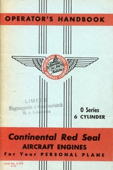 Continental Red Seal Aircraft Engines for Your Personal Plane: Operator's Handbook - 6 Cylinder