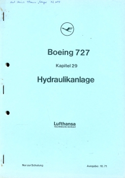 Boeing 727 - Hydraulikanlage: Kapitel 29