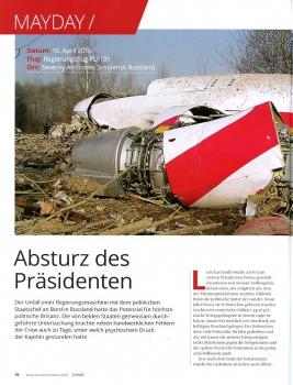 Absturz des Präsidenten: Am 10. April 2010 verunglückte die Regierungsmaschine des polnischen Präsidenten in Smolensk, Russland