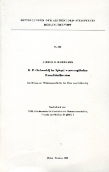 K. E. Ciolkovskij im Spiegel westeuropäischer Raumfahrtliteratur: Ein Beitrag zur Wirkungsgeschichte der Ideen von Ciolkovskij