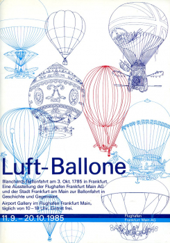 Luft-Ballone: Blanchards Ballonfahrt am 3. Okt. 1785 in Frankfurt