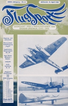 Flugsport 1940 Heft 08 v. 10.04.1940