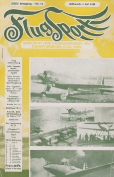 Flugsport 1940 Heft 14 v. 03.07.1940