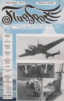 Flugsport 1940 Heft 15 v. 17.07.1940