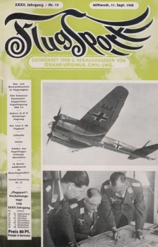 Flugsport 1940 Heft 19 v. 11.09.1940
