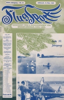 Flugsport 1940 Heft 26 v. 18.12.1940