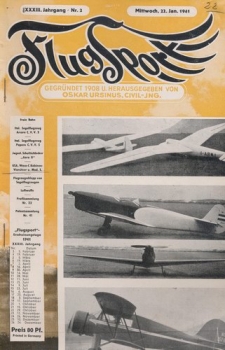 Flugsport 1941 Heft 02 v. 22.01.1941