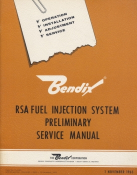Bendix RSA Fuel Injection System: Preliminary Service Manual