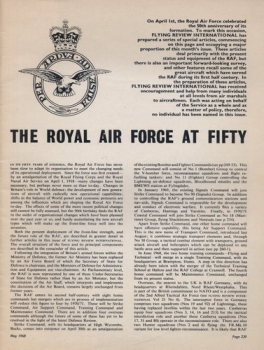 The Royal Air Force at Fifty