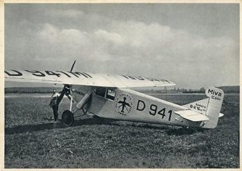 Junkersarbeit - Qualitätsarbeit! - Bild Nr. 24: Ganzmetall-Kabinen-Flugzeug Junkers-K 16 Baujahr 1922