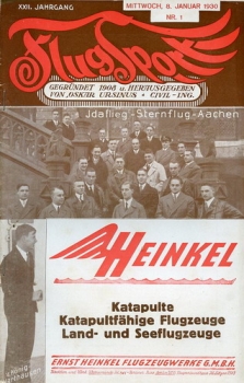 Flugsport 1930 Heft 01 v. 08.01.1930: Illustrierte technische Zeitschrift und Anzeiger für das gesamte Flugwesen