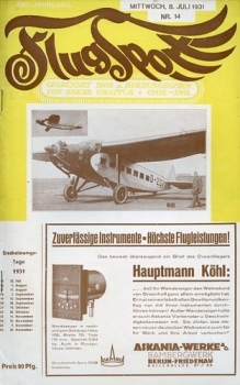 Flugsport 1931 Heft 14 v. 08.07.1931