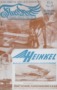 Flugsport 1928 Heft 23 v. 07.11.1928: Illustrierte technische Zeitschrift und Anzeiger für das gesamte Flugwesen