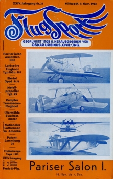 Flugsport 1932 Heft 23 v. 09.11.1932