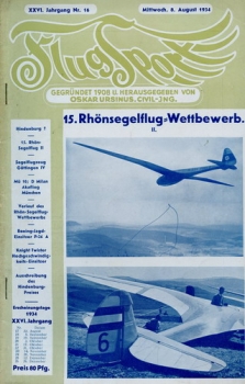 Flugsport 1934 Heft 16 v. 08.08.1934
