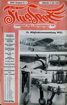Flugsport 1935 Heft 01 v. 09.01.1935