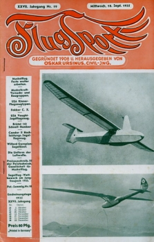 Flugsport 1935 Heft 19 v. 18.09.1935