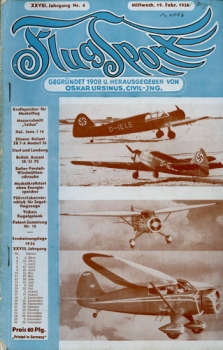 Flugsport 1936 Heft 04 v. 19.02.1936