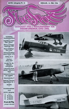 Flugsport 1936 Heft 21 v. 14.10.1936