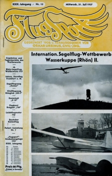 Flugsport 1937 Heft 15 v. 21.07.1937