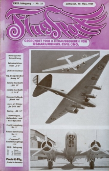 Flugsport 1937 Heft 23 v. 10.11.1937