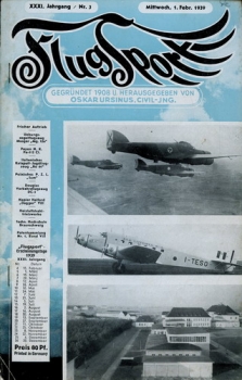 Flugsport 1939 Heft 03 v. 01.02.1939