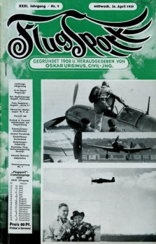 Flugsport 1939 Heft 09 v. 26.04.1939