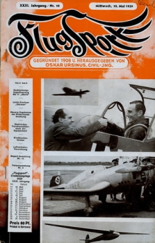 Flugsport 1939 Heft 10 v. 10.05.1939
