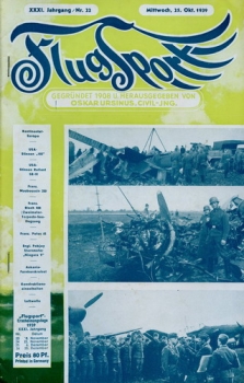 Flugsport 1939 Heft 22 v. 25.10.1939