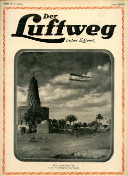 Der Luftweg - 1920 Heft 2: früher Luftpost - Illustrierte Wochenschrift für Luftverkehr und Flugsport