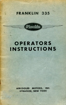 Franklin 335 Operators Instructions