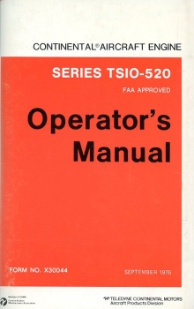 Continental Aircraft Engine Series GTSIO-520: Operator's Manual