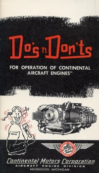 Do's n Don'ts of Operation for Continental Aircraft Engines