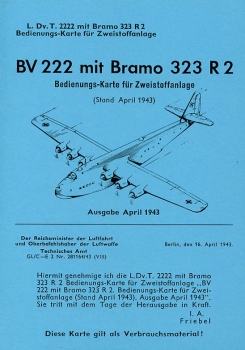 BV 222 C Flugzeughandbuch: Teil 0 - Allgemeine Angaben
