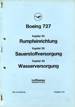Boeing 727 - Rumpfeinrichtung - Sauerstoffversorgung - Wasserversorgung