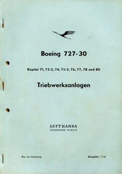 Boeing 727-30 - Triebwerksanlagen