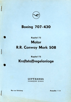 Boeing 707-430 - Motor R.R. Conway Mark 508 - Kraftstoffregelanlage
