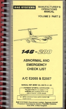 BAE Systems 146-200 Abnornal and Emergency Checklist