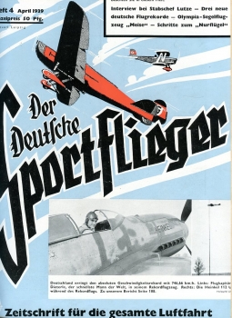 Der Deutsche Sportflieger 1939 - kompletter Jahrgang gebunden: Zeitschrift für die gesamte Luftfahrt