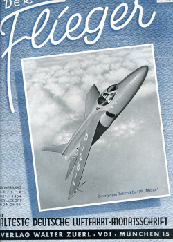 Der Flieger 1954 - kompletter 28. Jahrgang gebunden: Älteste deutsche Luftfahrt-Monatsschrift