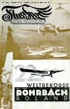 Flugsport 1928 Heft 07 v. 28.03.1928: Illustrierte technische Zeitschrift und Anzeiger für das gesamte Flugwesen