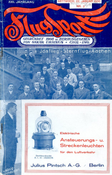 Flugsport 1930 Heft 02 v. 22.01.1930: Illustrierte technische Zeitschrift und Anzeiger für das gesamte Flugwesen