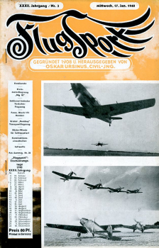 Flugsport 1940 Heft 02 v. 17.01.1940