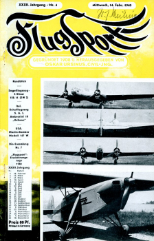 Flugsport 1940 Heft 04 v. 14.02.1940