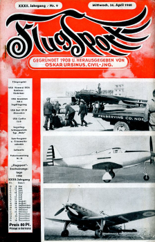 Flugsport 1940 Heft 09 v. 24.04.1940