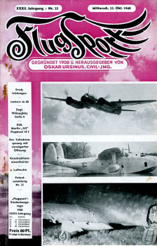 Flugsport 1940 Heft 22 v. 23.10.1940