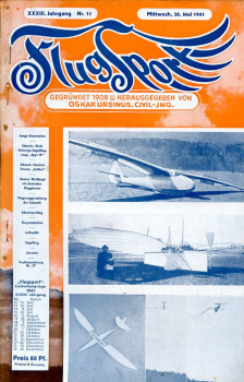 Flugsport 1941 Heft 11 v. 28.05.1941