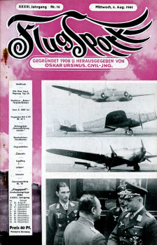 Flugsport 1941 Heft 16 v. 06.08.1941