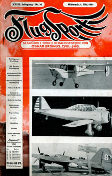 Flugsport 1941 Heft 20 v. 01.10.1941