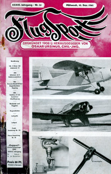 Flugsport 1941 Heft 25 v. 10.12.1941